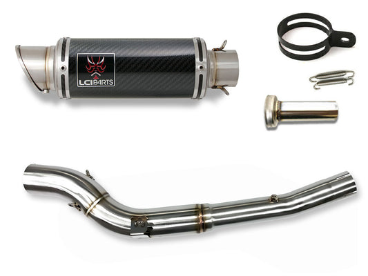 スズキ DR-Z400 | DR-Z400S | DR-Z400SM | 2000-2009 LCIPARTS ショートカーボンスリップオンマフラー