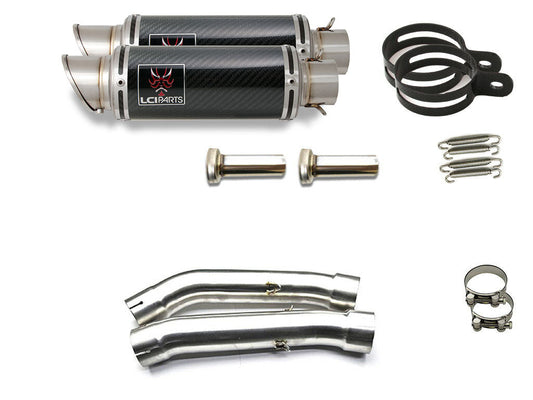 ヤマハ YZF-R1 2004-2006 LCIPARTS ショートカーボンスリップオンマフラー
