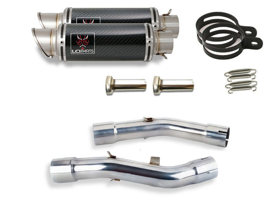 ヤマハ FJR1300 2001-2022 LCIPARTS ショートカーボンスリップオンマフラー
