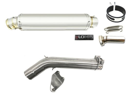 BMW F800GS 2024- LCIPARTS ラウンドステンレススリップオンマフラー