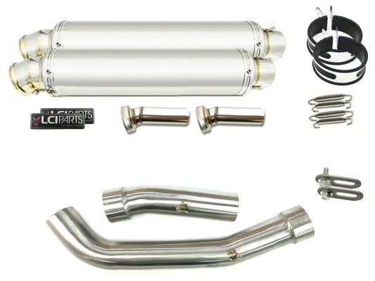 カワサキ Z1000 2007-2009 LCIPARTS ラウンドステンレススリップオンマフラー
