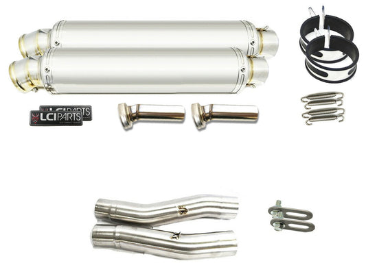 カワサキ ZZR400 ZZR600 1990-2008 LCIPARTS ラウンドステンレススリップオンマフラー