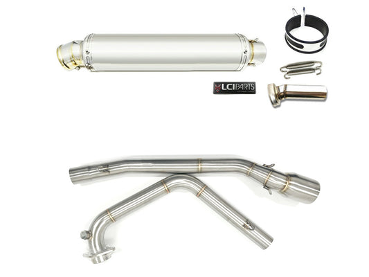 スズキ GSX-R125 / GSX-S125 2017-2024 LCIPARTS ラウンドステンレスフルエキゾーストマフラー
