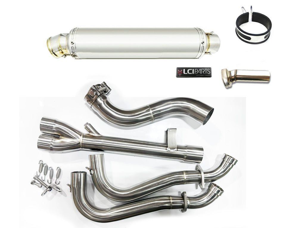 【予約販売 5月中旬頃出荷予定】 スズキ GSX-8S 2023-2025 GSX-8R 2024-2025 LCIPARTS ラウンドステンレスフルエキゾーストマフラー