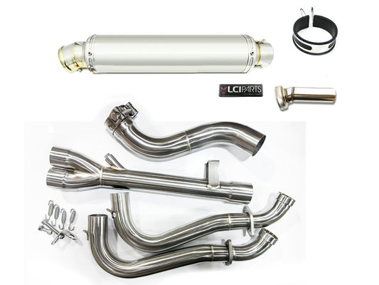 【予約販売 5月中旬頃出荷予定】 スズキ GSX-8S 2023-2025 GSX-8R 2024-2025 LCIPARTS ラウンドステンレスフルエキゾーストマフラー