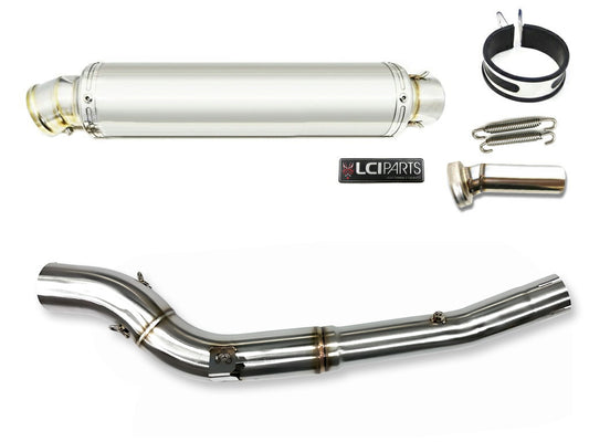 スズキ DR-Z400 | DR-Z400S | DR-Z400SM | 2000-2009 LCIPARTS ラウンドステンレススリップオンマフラー