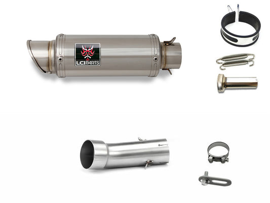 カワサキ ER-4N/F 2006-2013 ER-6N/F 2006-2011 LCIPARTS ショートステンレススリップオンマフラー