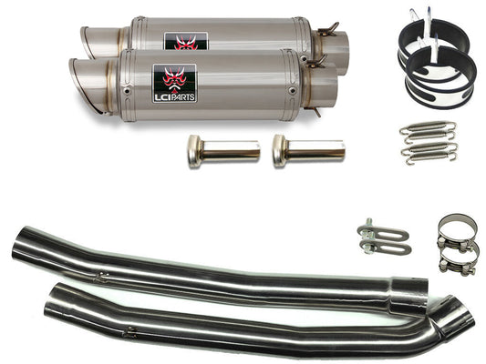 カワサキ ZX-14 ZZR1400 ZX14 2006-2007 LCIPARTS ショートステンレススリップオンマフラー