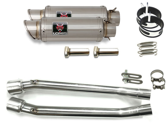 カワサキ ZZR250 1990-2007 LCIPARTS ショートステンレススリップオンマフラー