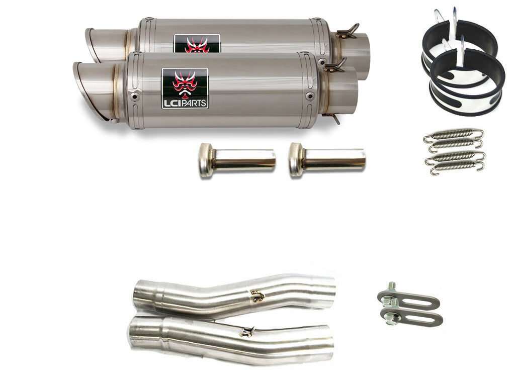 カワサキ ZZR400 ZZR600 1990-2008 LCIPARTS ショートステンレススリップオンマフラー