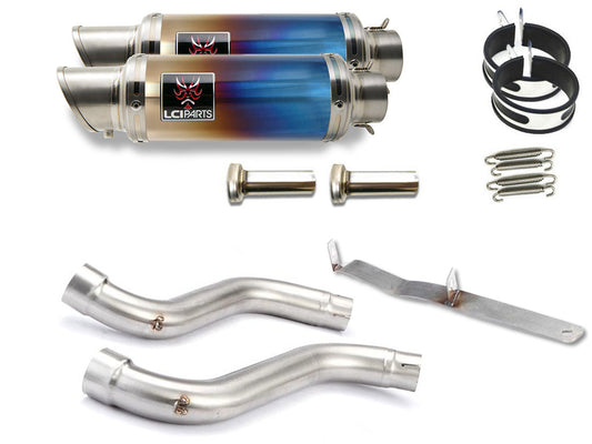 DUCATI モンスター MONSTER S4R 2005-2006 S2R 800 S2R 1000 LCIPARTS ショートチタンスリップオンマフラー