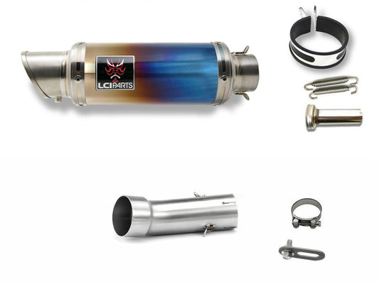 カワサキ ER-4N/F 2006-2013 ER-6N/F 2006-2011 LCIPARTS ショートチタンスリップオンマフラー