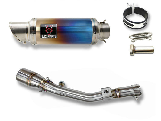 カワサキ KLX230シェルパ | KLX230 SHERPA 2025- LCIPARTS ショートチタン スリップオン マフラー
