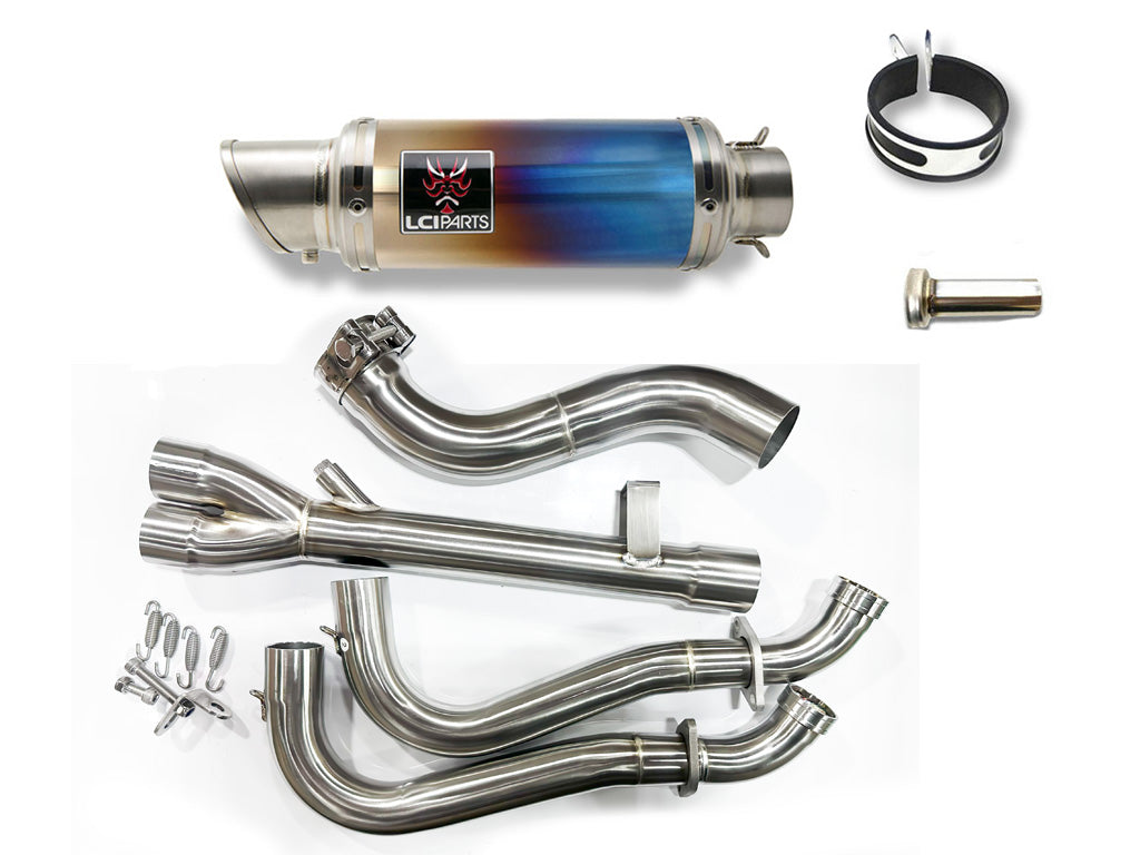 スズキ GSX-8S 2023-2025 GSX-8R 2024-2025 LCIPARTS ショートチタンフルエキゾーストマフラー