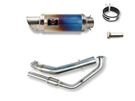ヤマハ YZF-R15 MT-15 LCIPARTS ショートチタンフルエキゾーストマフラー