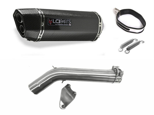 BMW F800GS 2024- LCIPARTS ツインエンド カーボン スリップオンマフラー