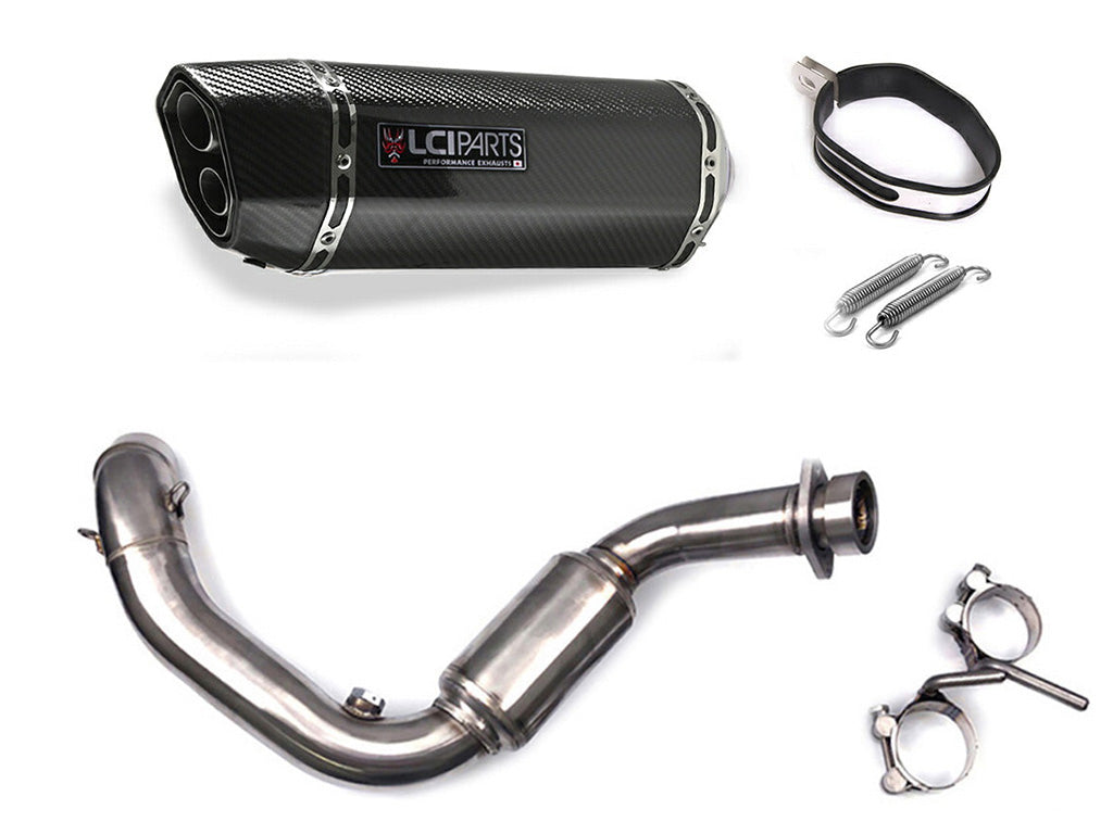 BMW G310R G310GS 2016-2025 LCIPARTS ツインエンド カーボン フルエキゾーストマフラー