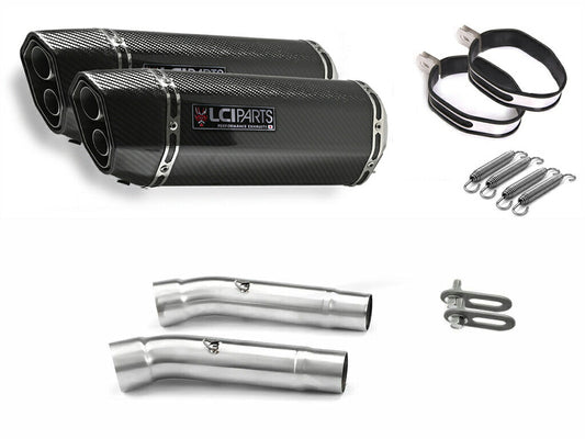 DUCATI SS900 SS1000DS SS800 1998-2006 LCIPARTS ツインエンド カーボン スリップオンマフラー