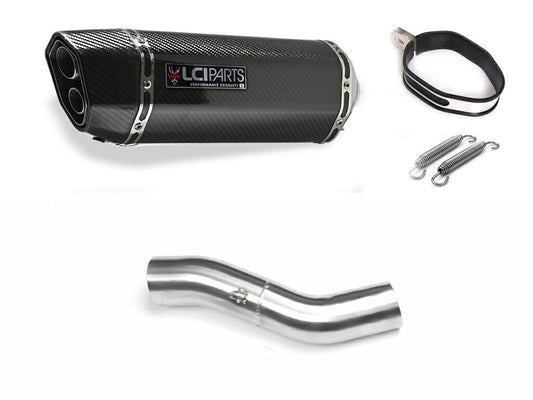 DUCATI モンスター1200 2014- LCIPARTS ツインエンド カーボン スリップオンマフラー