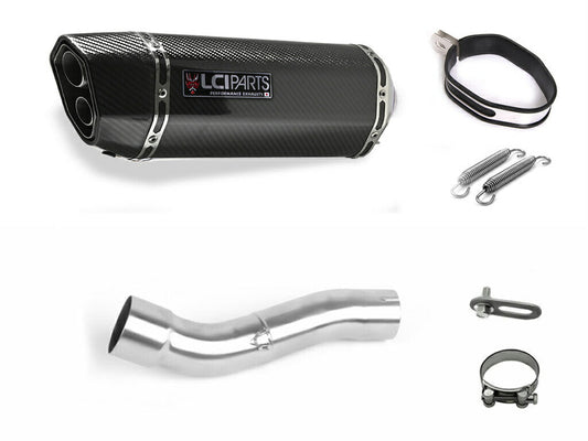 ホンダ  XL750 TRANSALP LCIPARTS ツインエンド　カーボン スリップオンマフラー