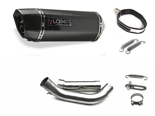 ホンダ HORNET250 ホーネット250 1996-2007 MC31 LCIPARTS ツインエンド カーボン スリップオンマフラー
