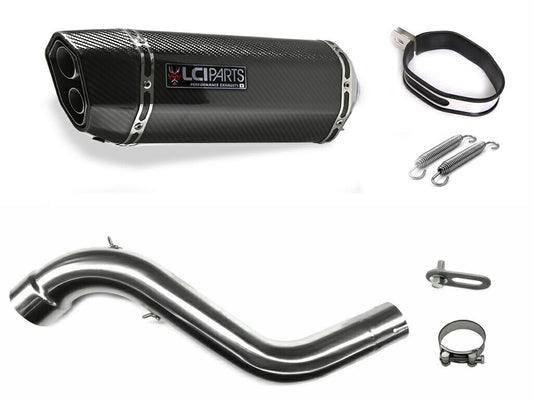 ホンダ VFR1200F VFR1200X 2010-2016 SC63 SC70 LCIPARTS ツインエンド カーボン スリップオンマフラー