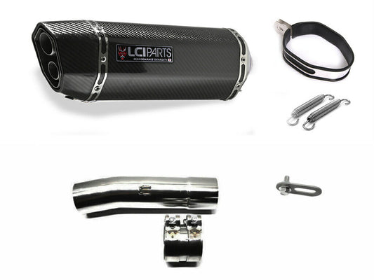 ホンダ VTR250 1997-2014 MC33 LCIPARTS ツインエンド カーボン スリップオンマフラー