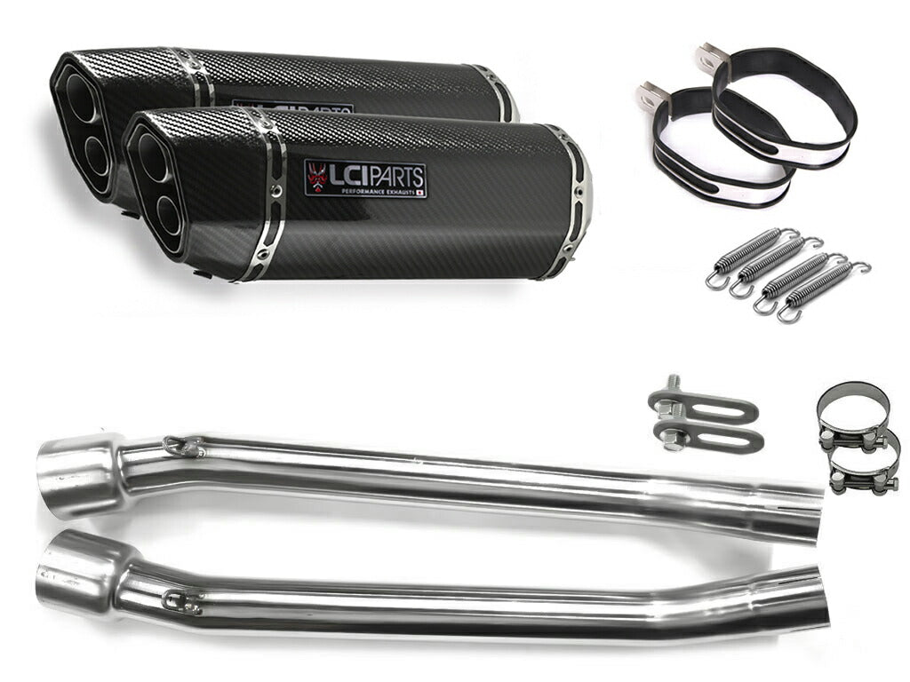 カワサキ GPX250R 1987-1990 LCIPARTS ツインエンド カーボン スリップオンマフラー