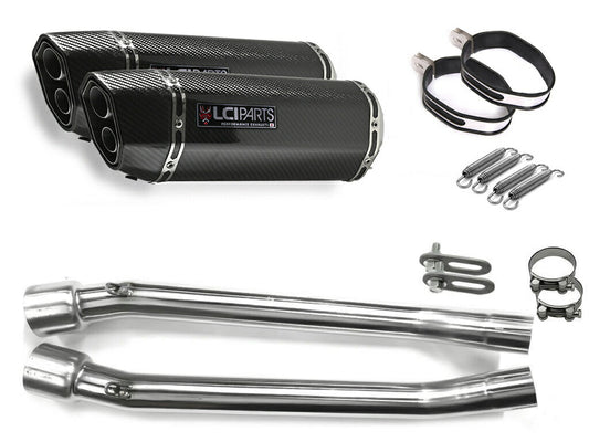 カワサキ GPX250R 1987-1990 LCIPARTS ツインエンド カーボン スリップオンマフラー