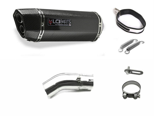 カワサキ NINJA H2 2015-2022 LCIPARTS ツインエンド カーボン スリップオンマフラー