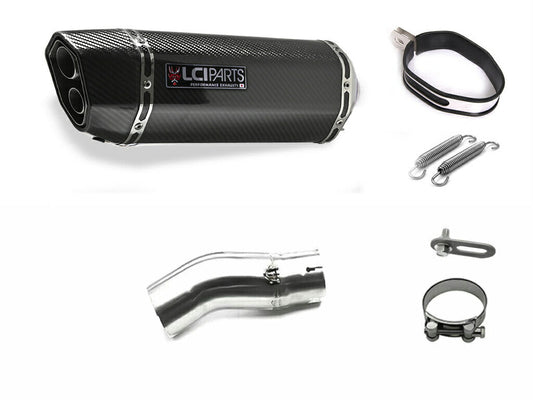 カワサキ NINJA H2SX / H2SX SE 2018-2021 LCIPARTS ツインエンド カーボン スリップオン マフラー