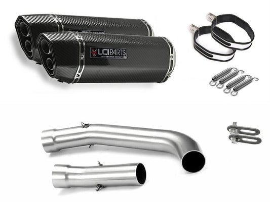 カワサキ Z1000 2007-2009 LCIPARTS ツインエンド カーボン スリップオンマフラー