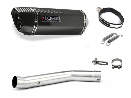 カワサキ Z750 2004-2006 LCIPARTS ツインエンド カーボン スリップオンマフラー
