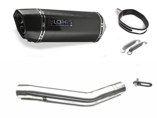 カワサキ Z750 2007-2012 LCIPARTS ツインエンド カーボン スリップオンマフラー
