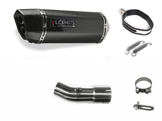 カワサキ ZRX1200 DAEG ダエグ 2009-2016 LCIPARTS ツインエンド カーボン スリップオンマフラー