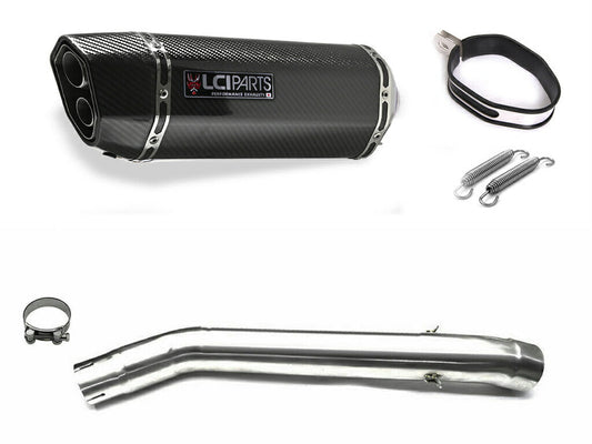 カワサキ ZX6R ZX-6R 2003-2004 LCIPARTS ツインエンド カーボン スリップオンマフラー