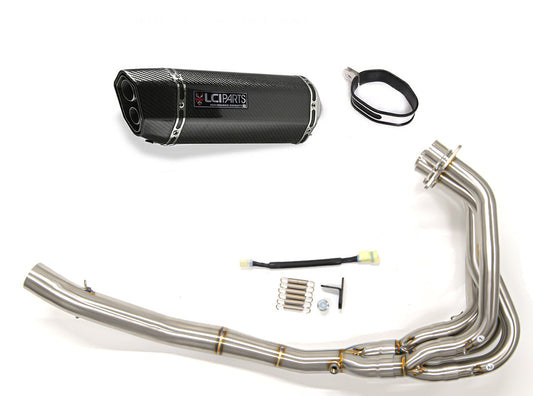 カワサキ　ニンジャ ZX-25R / ZX-25R SE 2020-2023 LCIPARTS ツインエンド　カーボン フルエキゾーストマフラー