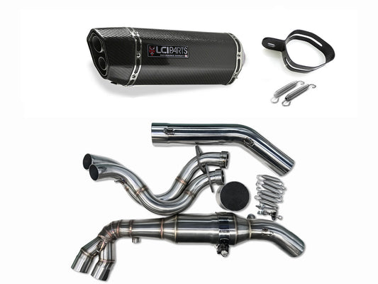 カワサキ Z650 NINJA650 2020-2022 LCIPARTS ツインエンド カーボン フルエキゾーストマフラー