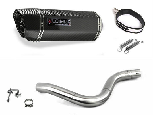 KTM 125 DUKE / 200 DUKE 2011-2016 LCIPARTS ツインエンド カーボン スリップオンマフラー
