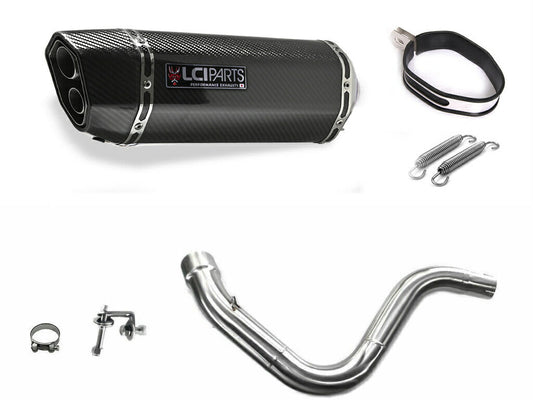 KTM 250 DUKE / 390 DUKE 2014-2016 LCIPARTS ツインエンド カーボン スリップオンマフラー
