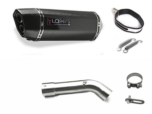 スズキ GSF1250 GSF650 LCIPARTS ツインエンド カーボン スリップオンマフラー