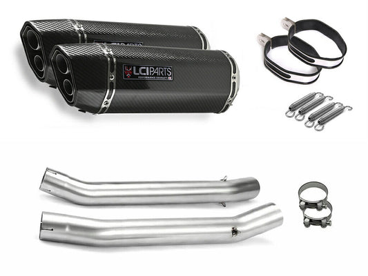 スズキ GSX1400 2001-2004 LCIPARTS ツインエンド カーボン スリップオンマフラー