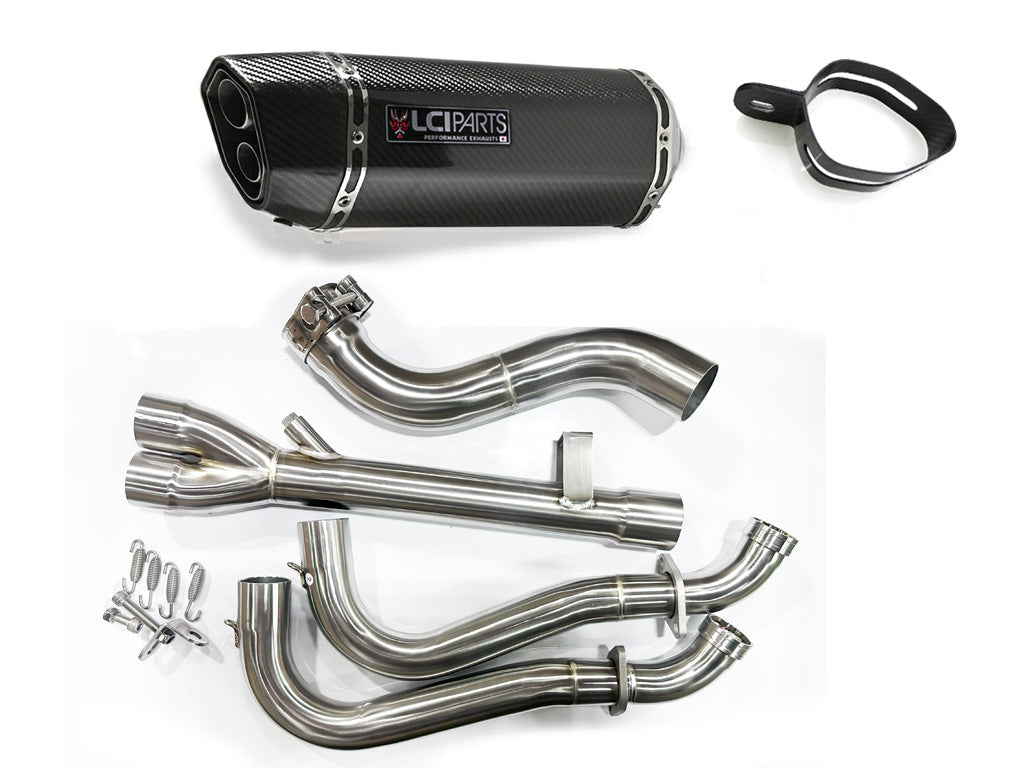 スズキ GSX-8S 2023-2025 GSX-8R 2024-2025 LCIPARTS ツインエンド カーボン フルエキゾーストマフラー