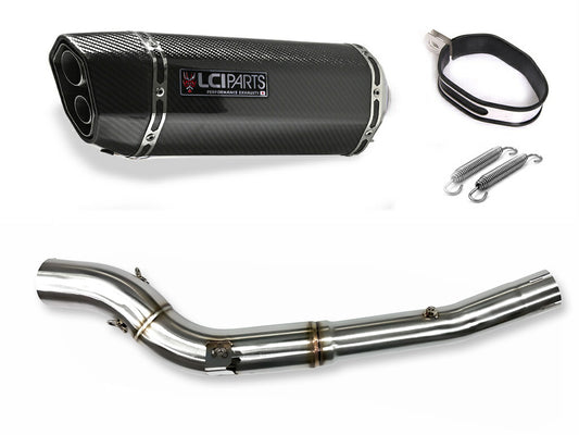 スズキ DR-Z400 | DR-Z400S | DR-Z400SM | 2000-2009 LCIPARTS ツインエンド カーボン スリップオンマフラー