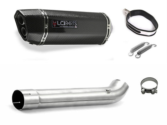 ヤマハ FZR250R 1989- 3LN LCIPARTS ツインエンド カーボン スリップオンマフラー