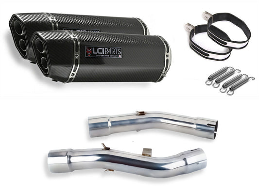 【予約販売 ３月中旬頃出荷予定】 ヤマハ FJR1300 2001-2022 LCIPARTS ツインエンド カーボン スリップオンマフラー
