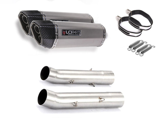 アプリリア RSV 1000R 2004-2008 LCIPARTS ツインエンド ステンレス スリップオンマフラー
