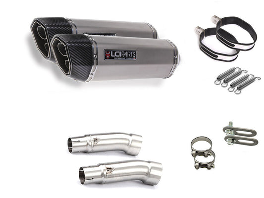ホンダ ホーネット900 CB900 HORNET 2001- SC48 LCIPARTS ツインエンド ステンレス スリップオンマフラー
