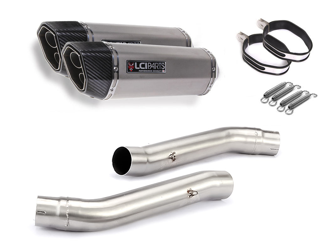 カワサキ Z1000 2003-2006 LCIPARTS ツインエンド ステンレス スリップオンマフラー
