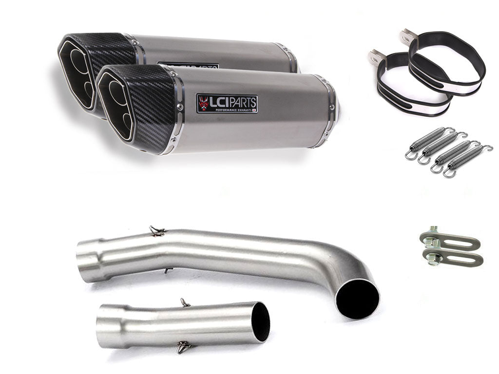 カワサキ Z1000 2007-2009 LCIPARTS ツインエンド ステンレス スリップオンマフラー